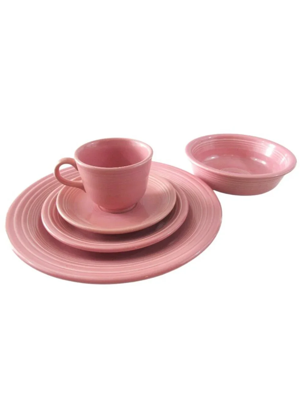 Fiestaware Fiesta HLC P86 5 Piece Place Setting Rose Pink Retired Color